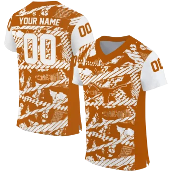 personalized texas longhorns camo shatter orange jersey best selling