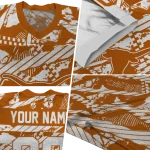 personalized texas longhorns camo shatter orange jersey best selling