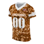 personalized texas longhorns camouflage abstract orange jersey best selling