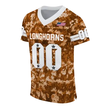 personalized texas longhorns camouflage abstract orange jersey fashion forward