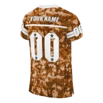 personalized texas longhorns camouflage abstract orange jersey best selling