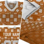 personalized texas longhorns stacked rectangle orange jersey best selling