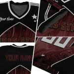 personalized texas state bobcats halftone slant maroon black jersey best selling
