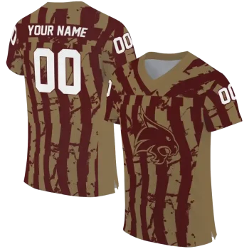 personalized texas state bobcats stripe splatter maroon jersey best selling