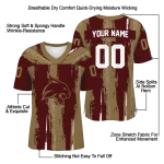 personalized texas state bobcats striped texture maroon jersey best selling