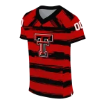 personalized texas tech red raiders art stripe red jersey best selling