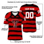 personalized texas tech red raiders art stripe red jersey best selling