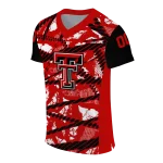 personalized texas tech red raiders camo shatter red jersey best selling