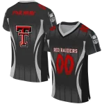 personalized texas tech red raiders dynamic dots black jersey best selling