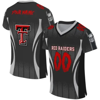 personalized texas tech red raiders dynamic dots black jersey best selling