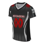 personalized texas tech red raiders dynamic dots black jersey best selling