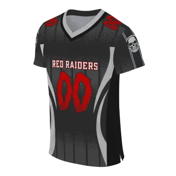 personalized texas tech red raiders dynamic dots black jersey fashion forward
