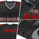 personalized texas tech red raiders dynamic dots black jersey best selling