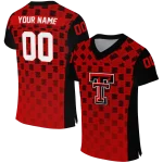 personalized texas tech red raiders stacked rectangle red jersey best selling