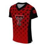personalized texas tech red raiders stacked rectangle red jersey best selling