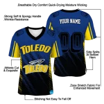 personalized toledo rockets halftone flow blue black jersey best selling