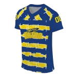 personalized toledo rockets layered grids blue jersey best selling