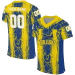 personalized toledo rockets rugged stripes blue jersey best selling