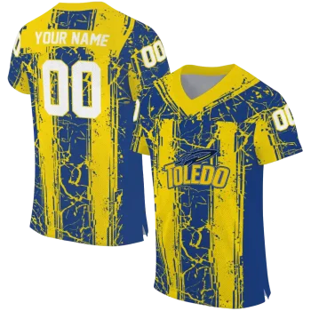 personalized toledo rockets rugged stripes blue jersey best selling