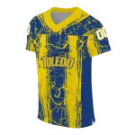 personalized toledo rockets rugged stripes blue jersey best selling
