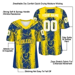 personalized toledo rockets rugged stripes blue jersey best selling