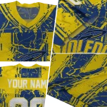 personalized toledo rockets rugged stripes blue jersey best selling