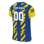 personalized toledo rockets stripe block blue jersey best selling