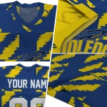 personalized toledo rockets stripe block blue jersey best selling