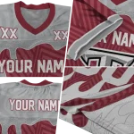 personalized troy trojans dripping flames red white jersey best selling
