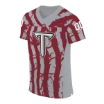 personalized troy trojans stripe splatter red jersey best selling