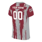 personalized troy trojans striped texture red jersey best selling