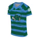personalized tulane green wave art stripe green jersey best selling