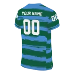 personalized tulane green wave art stripe green jersey best selling