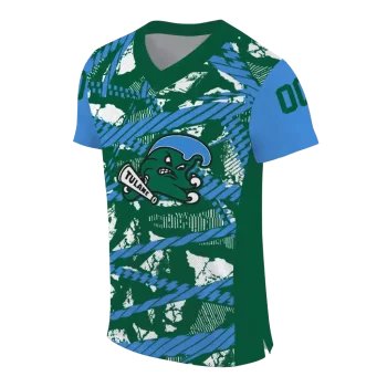 personalized tulane green wave camo shatter green jersey fashion forward