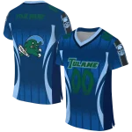 personalized tulane green wave dynamic dots blue jersey best selling