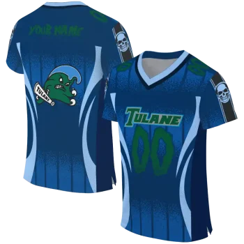personalized tulane green wave dynamic dots blue jersey best selling
