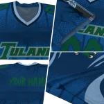 personalized tulane green wave dynamic dots blue jersey best selling