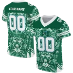personalized tulane green wave mirrored pattern green jersey best selling