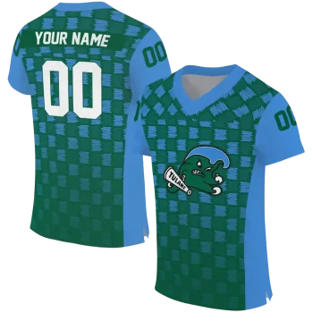 personalized tulane green wave stacked rectangle green jersey best selling
