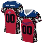 personalized tulsa golden hurricane brushstroke xs red black jersey best selling