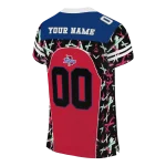 personalized tulsa golden hurricane brushstroke xs red black jersey best selling