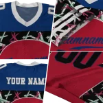 personalized tulsa golden hurricane brushstroke xs red black jersey best selling
