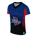 personalized tulsa golden hurricane halftone flow blue black jersey best selling