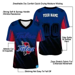 personalized tulsa golden hurricane halftone flow blue black jersey best selling
