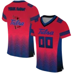personalized tulsa golden hurricane halftone sweep red black jersey best selling