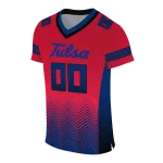 personalized tulsa golden hurricane halftone sweep red black jersey best selling
