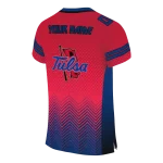 personalized tulsa golden hurricane halftone sweep red black jersey best selling