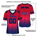 personalized tulsa golden hurricane halftone sweep red black jersey best selling