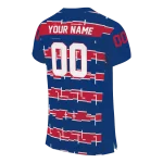 personalized tulsa golden hurricane layered grids blue jersey best selling