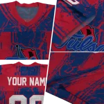 personalized tulsa golden hurricane rugged stripes blue jersey best selling